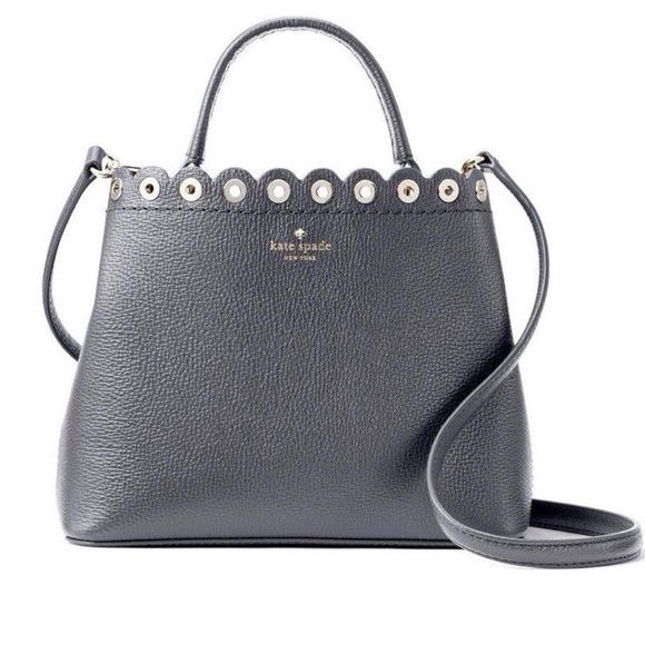 KATE SPADE ♠️ PALOMA ROAD GRAY LEATHER SATCHEL NWT